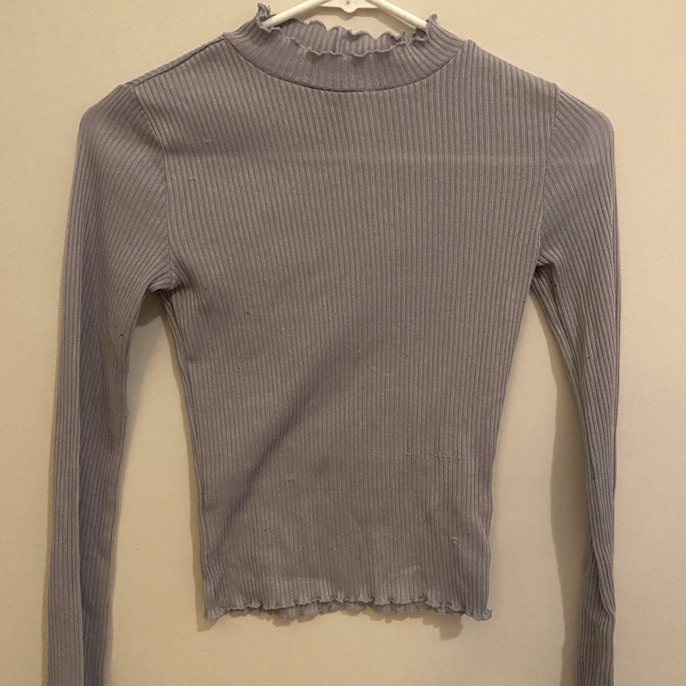 purple long sleeve T-shirt
